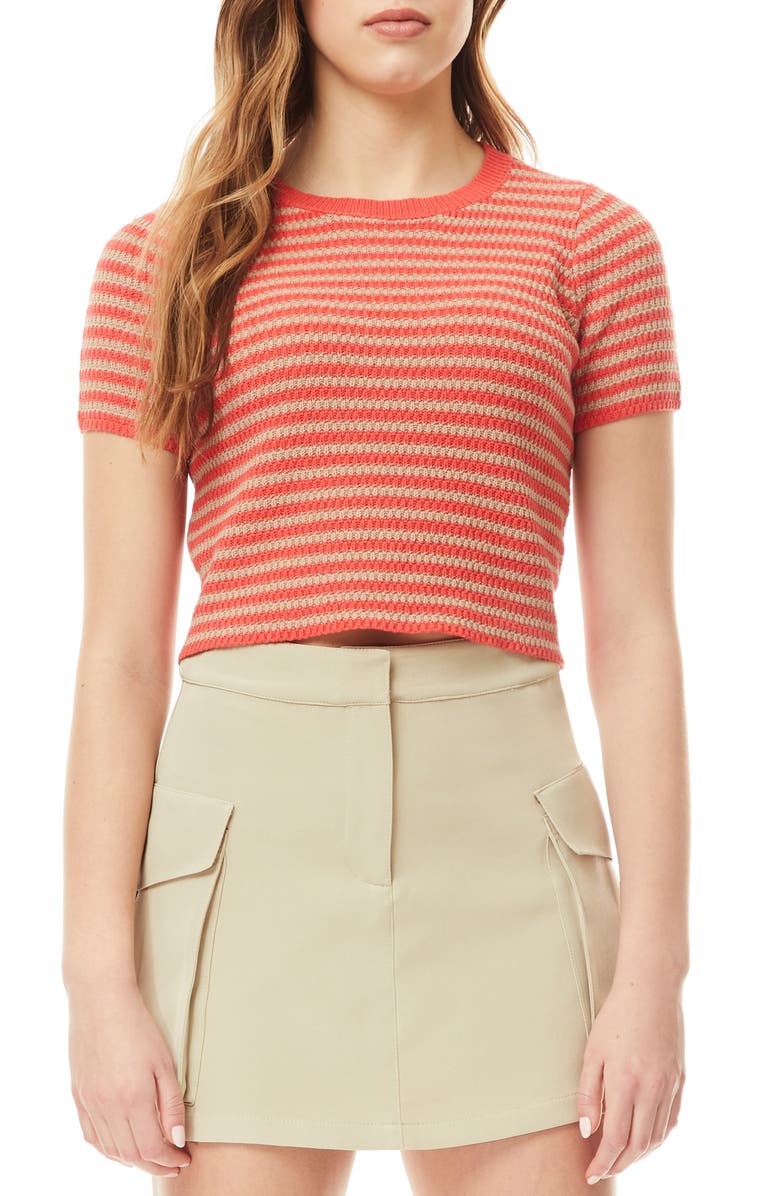 Love By Design Ida Crochet Stripe Knit Top, Main, color,