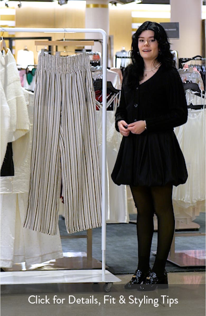 New Waves Stripe Wide Leg Pants, sales video thumbnail