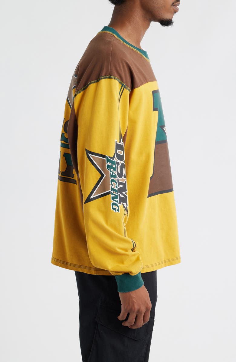 DIET STARTS MONDAY Supercross Long Sleeve Cotton Graphic T-Shirt, Alternate, color, Brown/Yellow