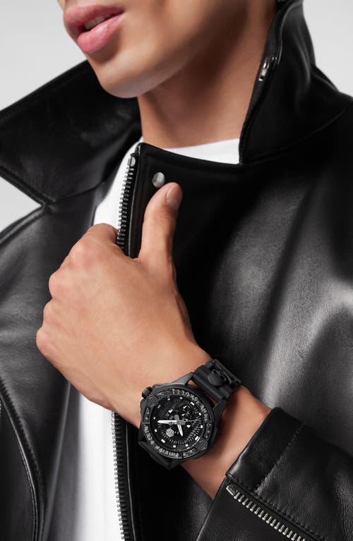 Philipp Plein Sport The $kull Silicone Strap Watch, 44mm
