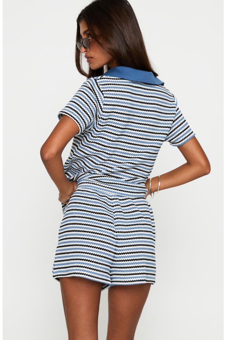 On Vacation Open Stitch Top & Shorts Set, Alternate, color, BLUE STRIPE