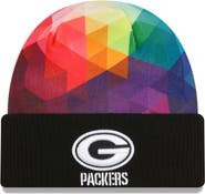 New Era Men's New Era  Black Green Bay Packers 2023 NFL Crucial Catch Cuffed Knit Hat