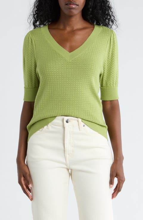 Pointelle Stitch Sweater