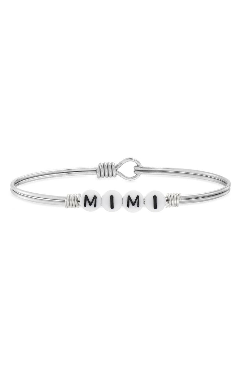Luca + Danni Mimi Letter Beaded Bangle Bracelet, Main, color, 