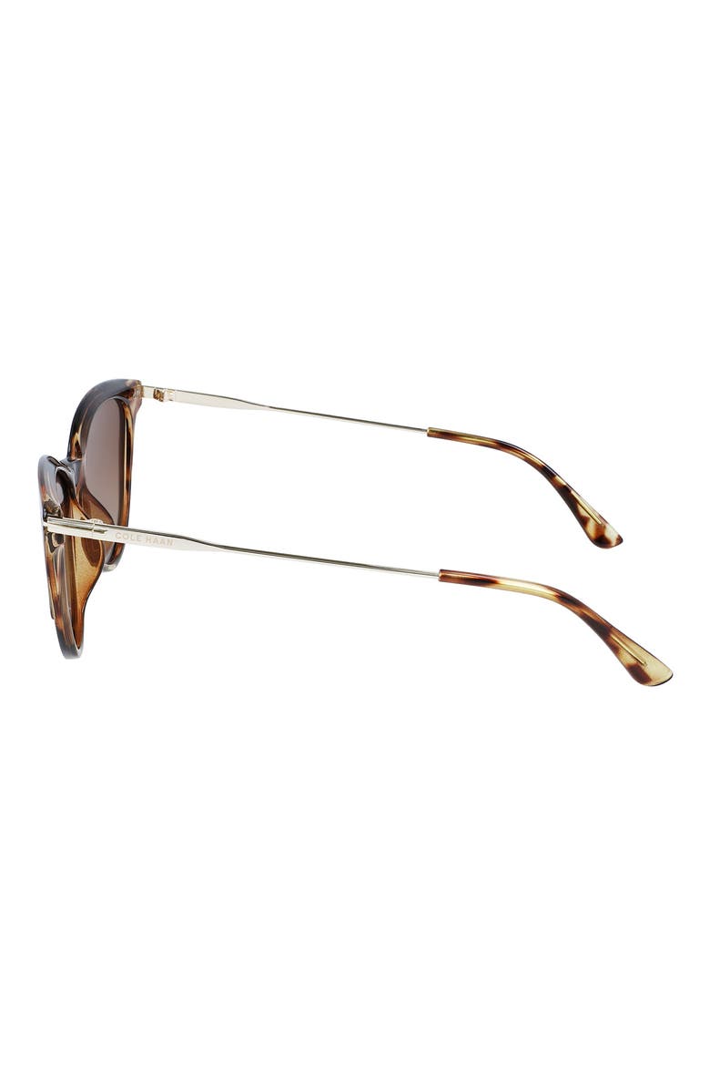 54mm Curvy Cat Eye Sunglasses, Alternate, color, TORTOISE