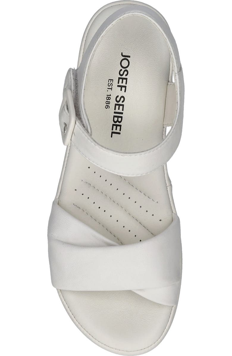 Josef Seibel Eve 02 Ankle Strap Platform Wedge Sandal, Alternate, color, White