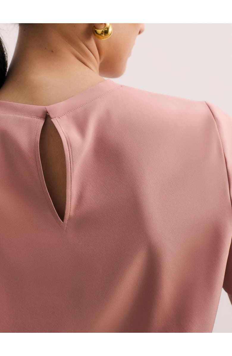 The Fold Roche Silk Top, Alternate, color, Pink