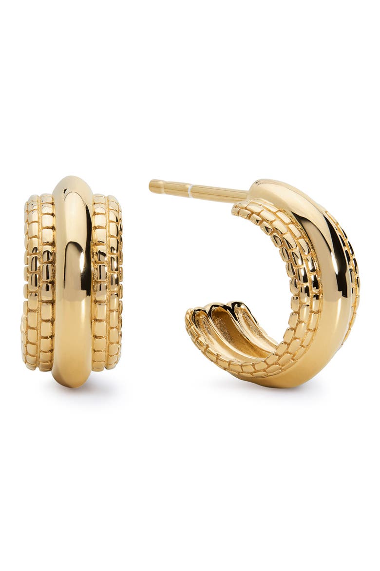 Heirloom Bold Huggie Earrings, Main, color, 18K GOLD VERMEIL