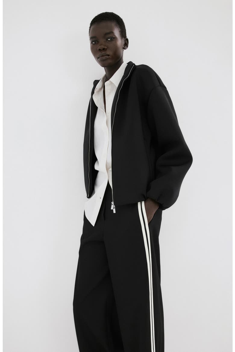 Sophie Stripe Pants, Alternate, color, BLACK