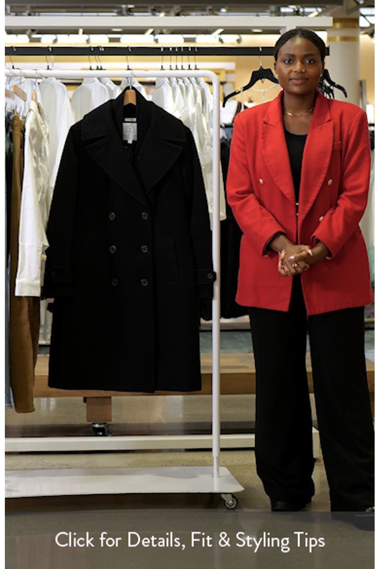 Double Breasted Virgin Wool Blend 750 Fill Power Down Waterproof Coat video