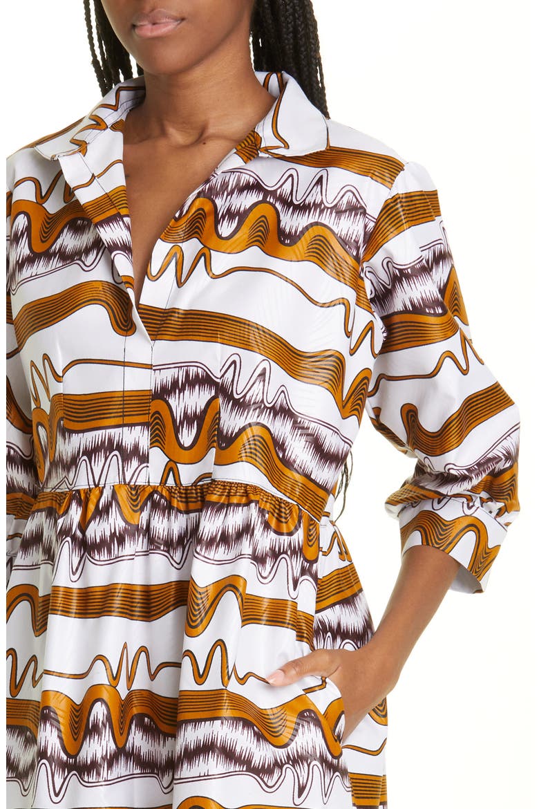 Mix Print Cotton Blend Dress (Limited Edition), Alternate, color, COCOA WHITE