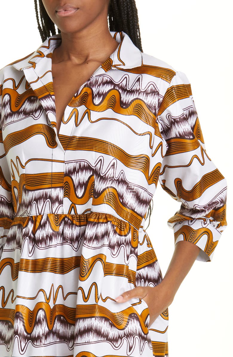 The Oula Company Mix Print Cotton Blend Dress, Alternate, color, 