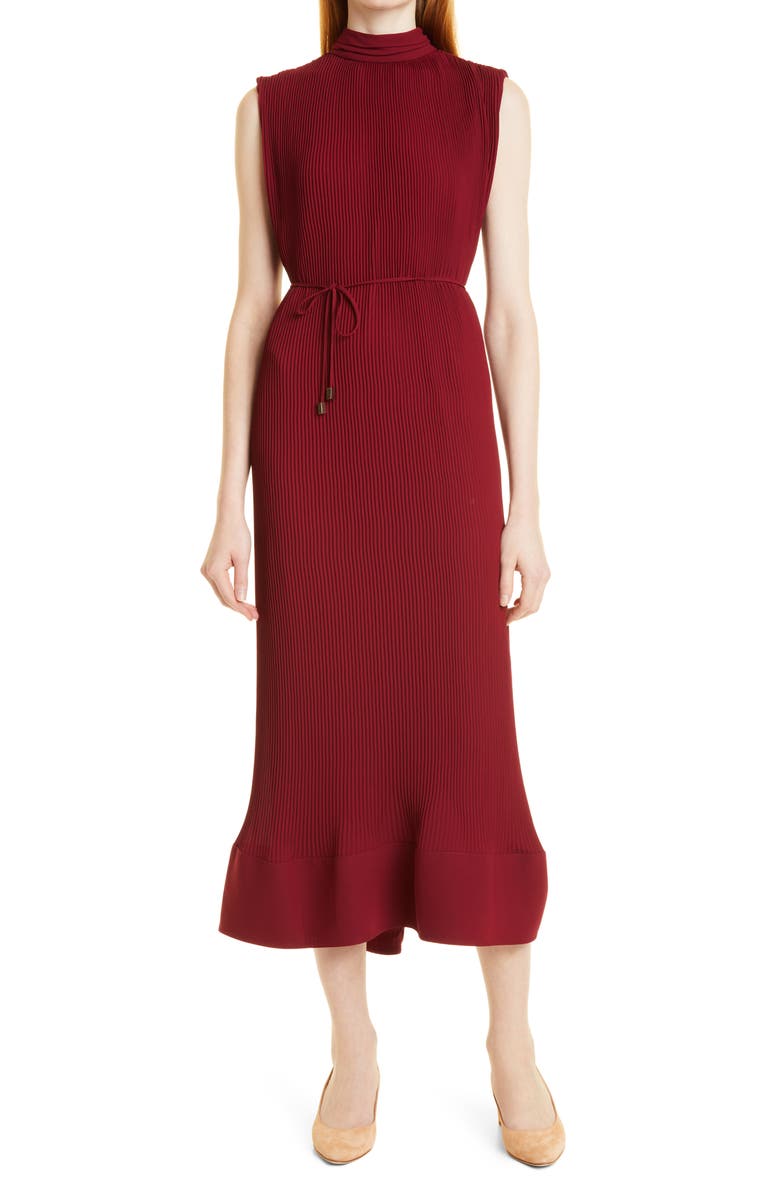 Milly Melina Sleeveless Pleated Dress, Main, color, 