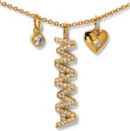 Nadri Mama Crystal Pavé Charm Necklace