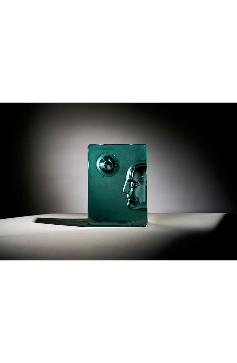 Kosta Boda Azur Moon Crystal Decor, Alternate, color, Green