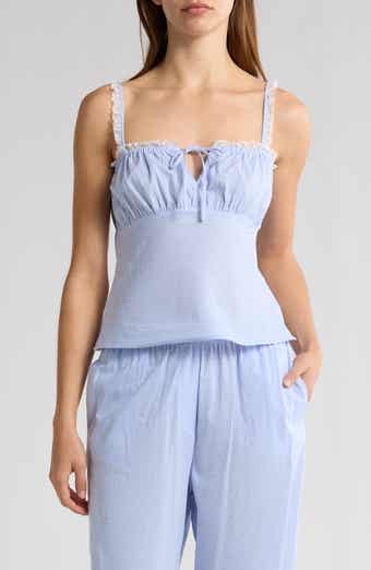 WAYF Sara Lace Trim Cotton Camisole