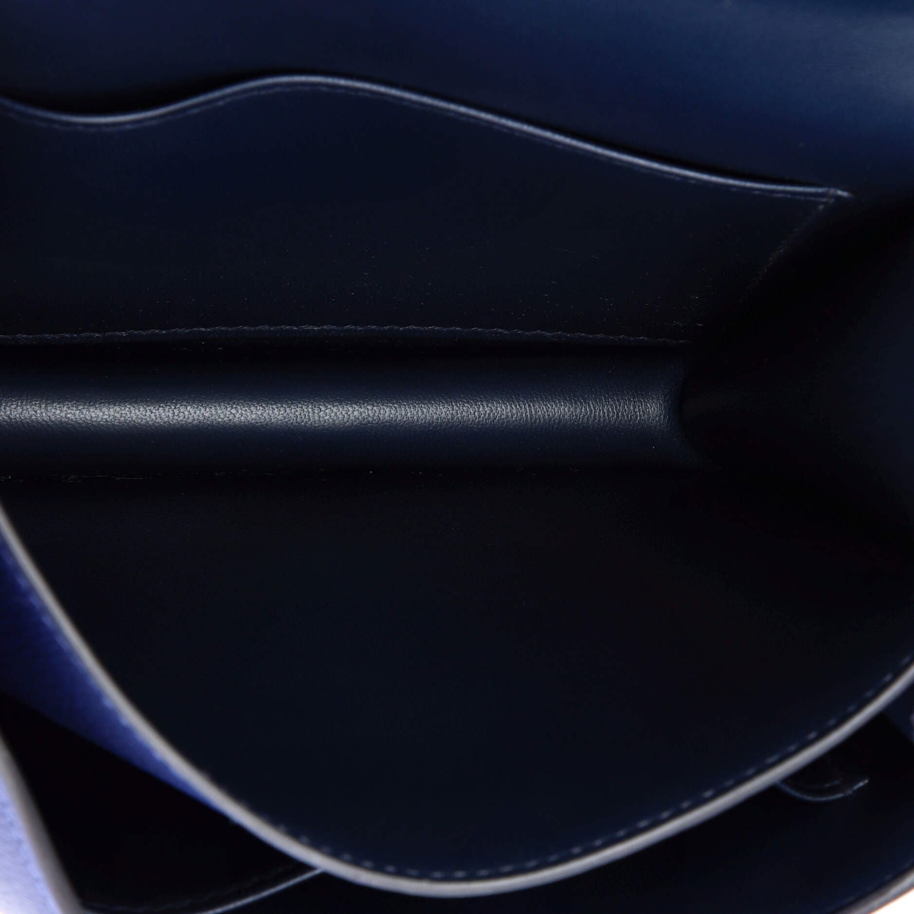 Pre-Owned Hermes Constance Bag Verso Chevre Mysore 18, Alternate, color, Bleu Brighton/Bleu De Prusse