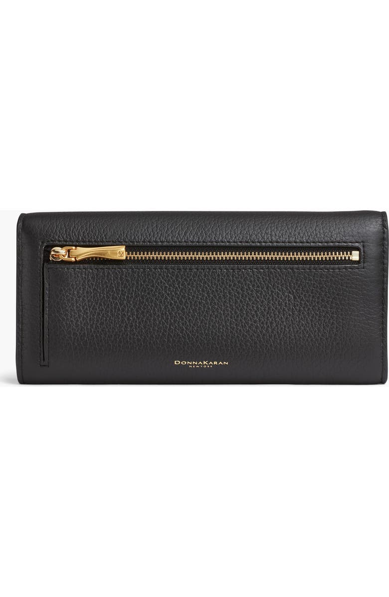 Donna Karan New York Amagansett Flap Wallet, Alternate, color, Black/Gold