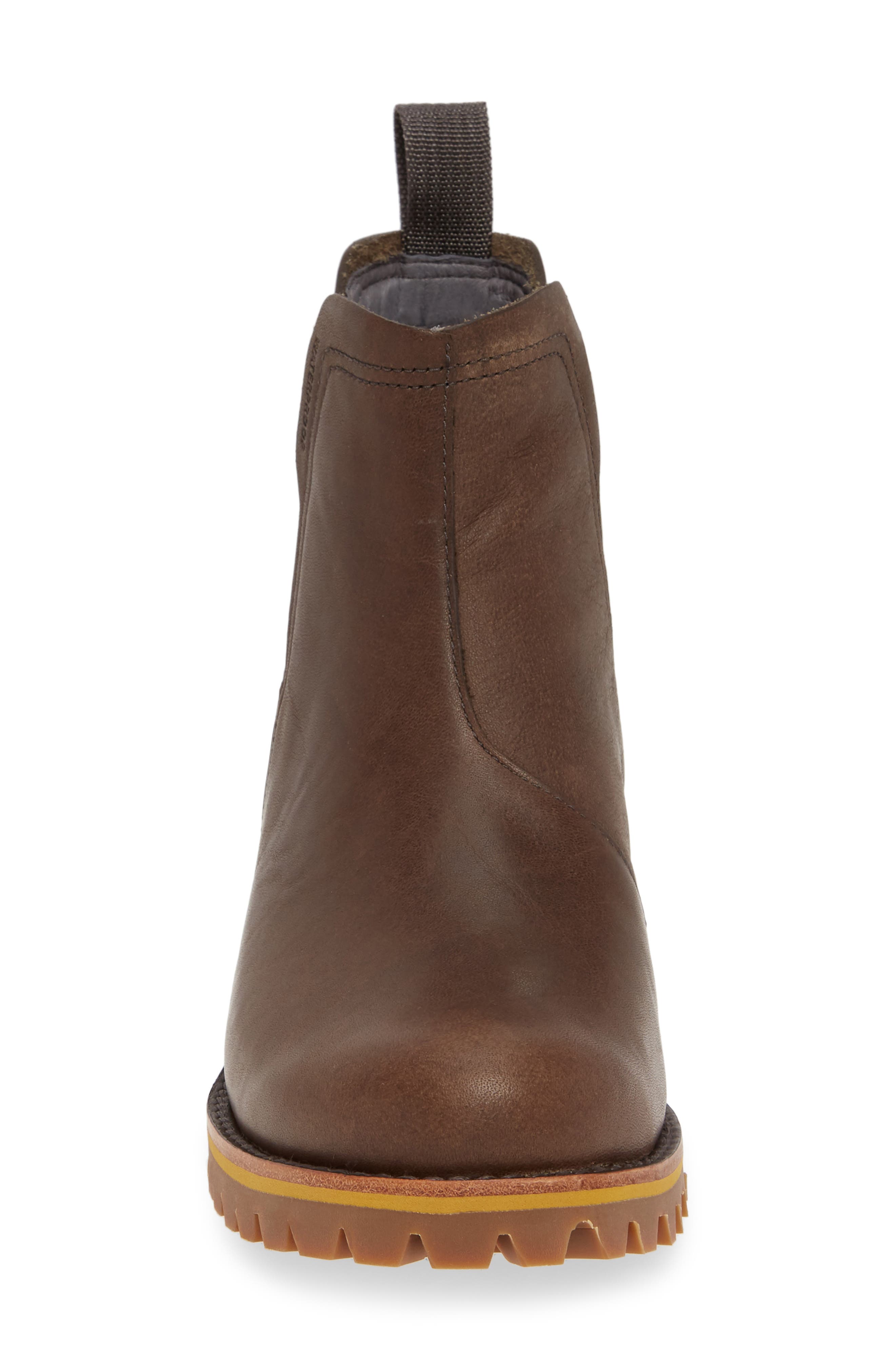 Fields Waterproof Chelsea Boot, Alternate, color, FOSSIL LEATHER