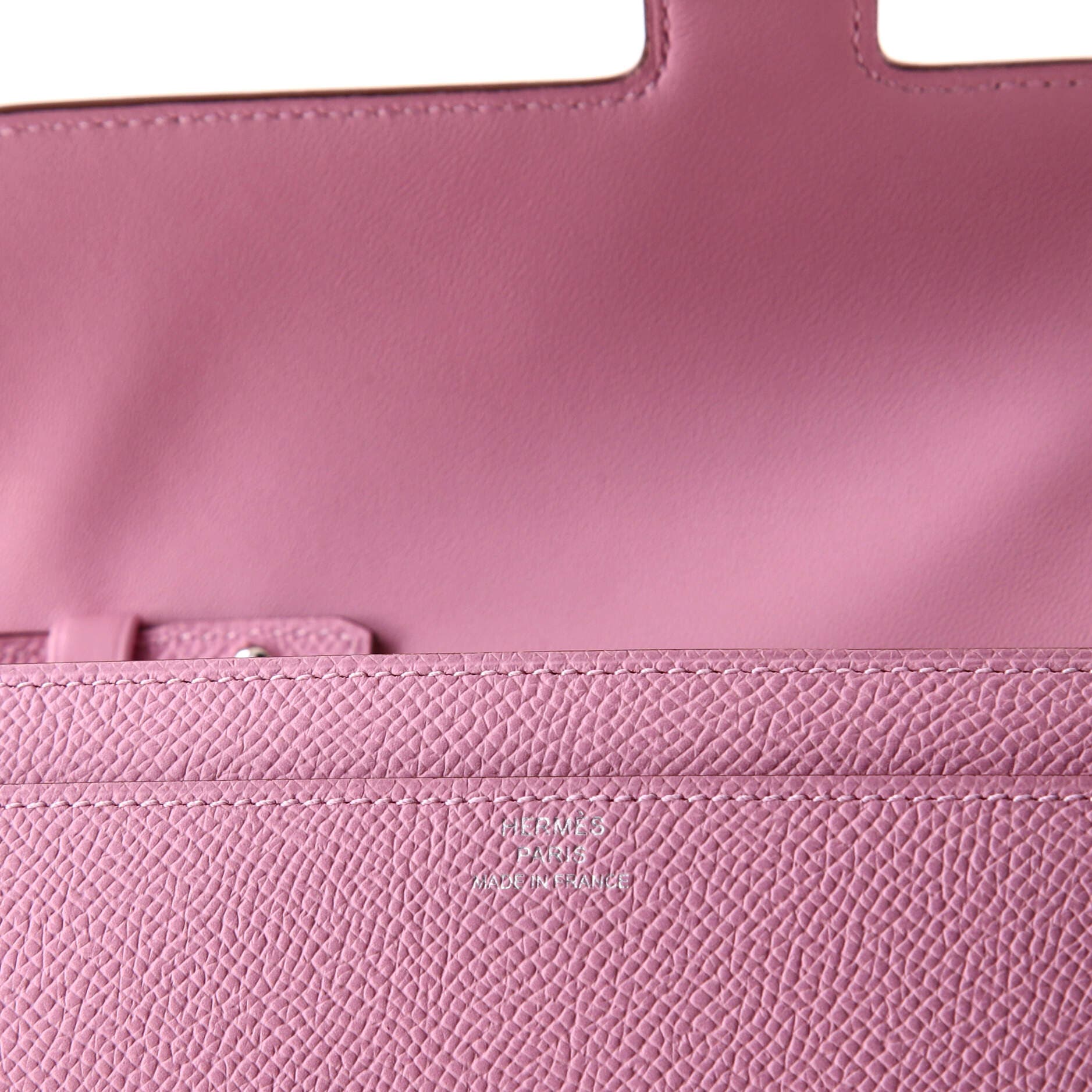 Pre-Owned Hermes Constance To Go Wallet Epsom, Alternate, color, Mauve Sylvestre
