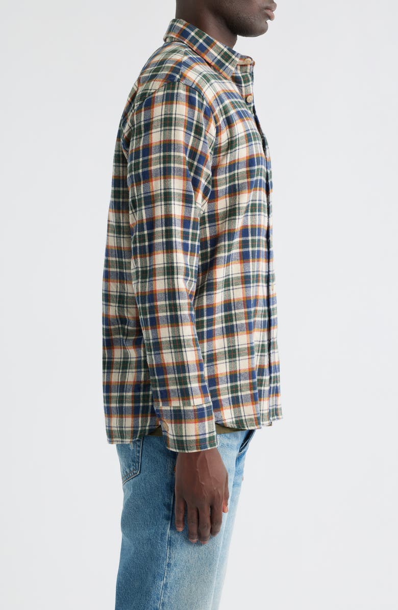 Pendleton Fremont Plaid Flannel Button-Up Shirt, Alternate, color, Tan Multi Plaid
