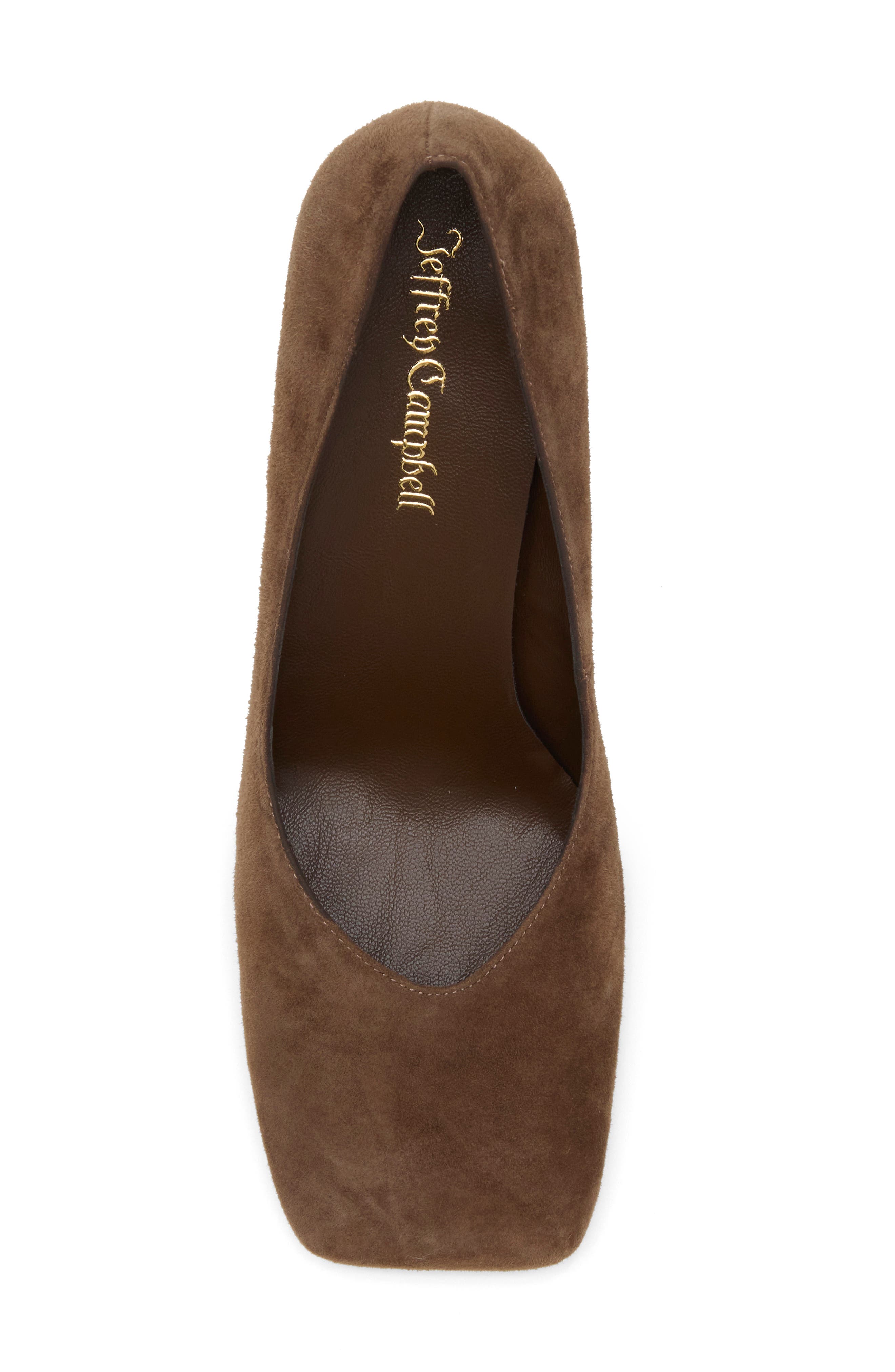 Cloche Pump, Alternate, color, BROWN SUEDE