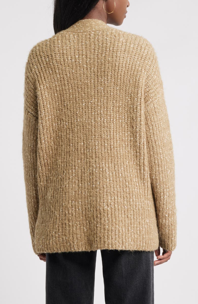 Treasure & Bond Oversize Nubby Cardigan, Alternate, color, Tan Lead Combo