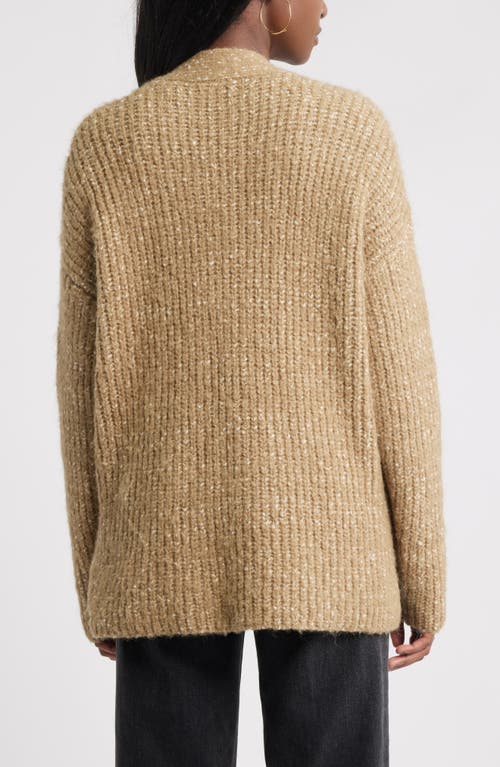Treasure & Bond Oversize Slub Cashmere Cardigan In Neutral