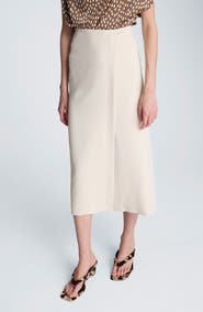Kenneth Cole Slit Midi Skirt