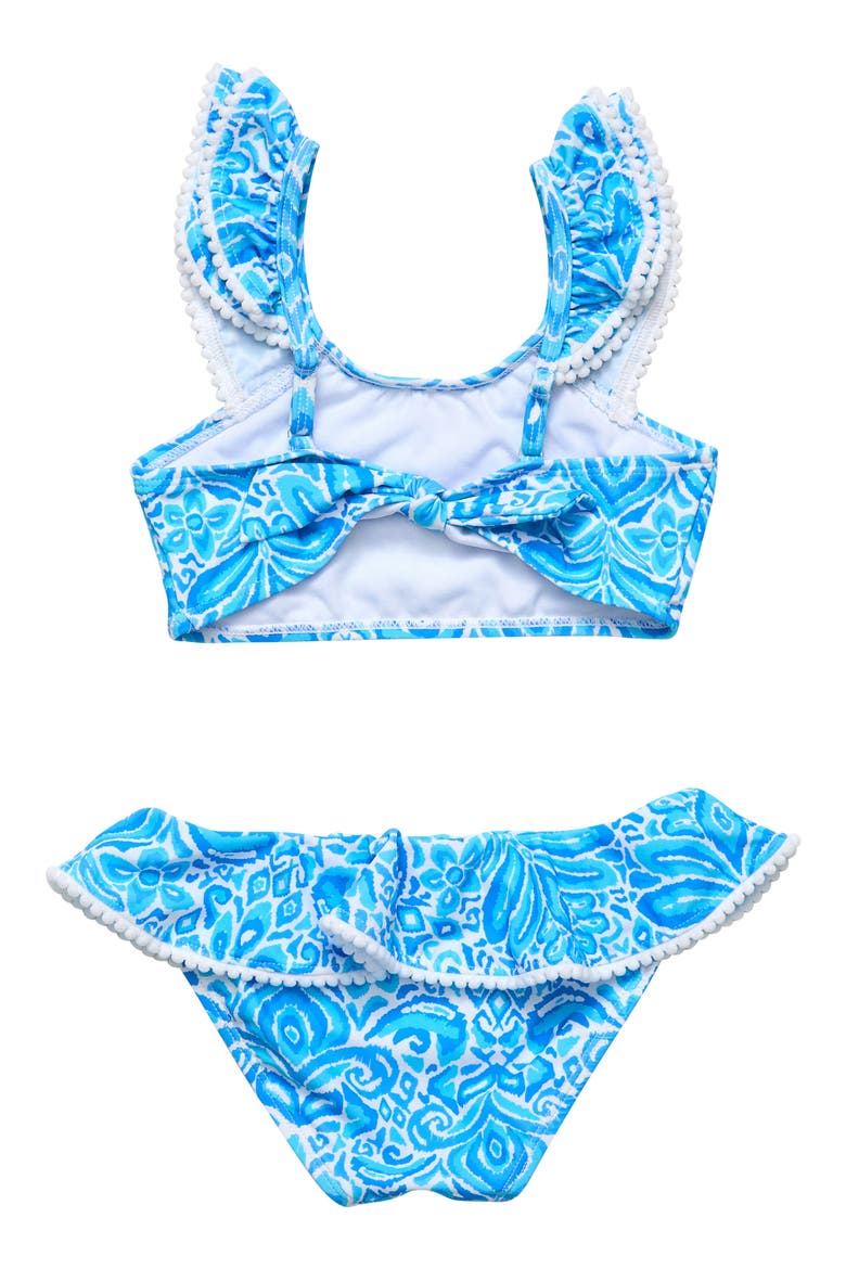 Kids' Santorini Blue Frill Two-Piece Swimsuit, Alternate, color, BLUE