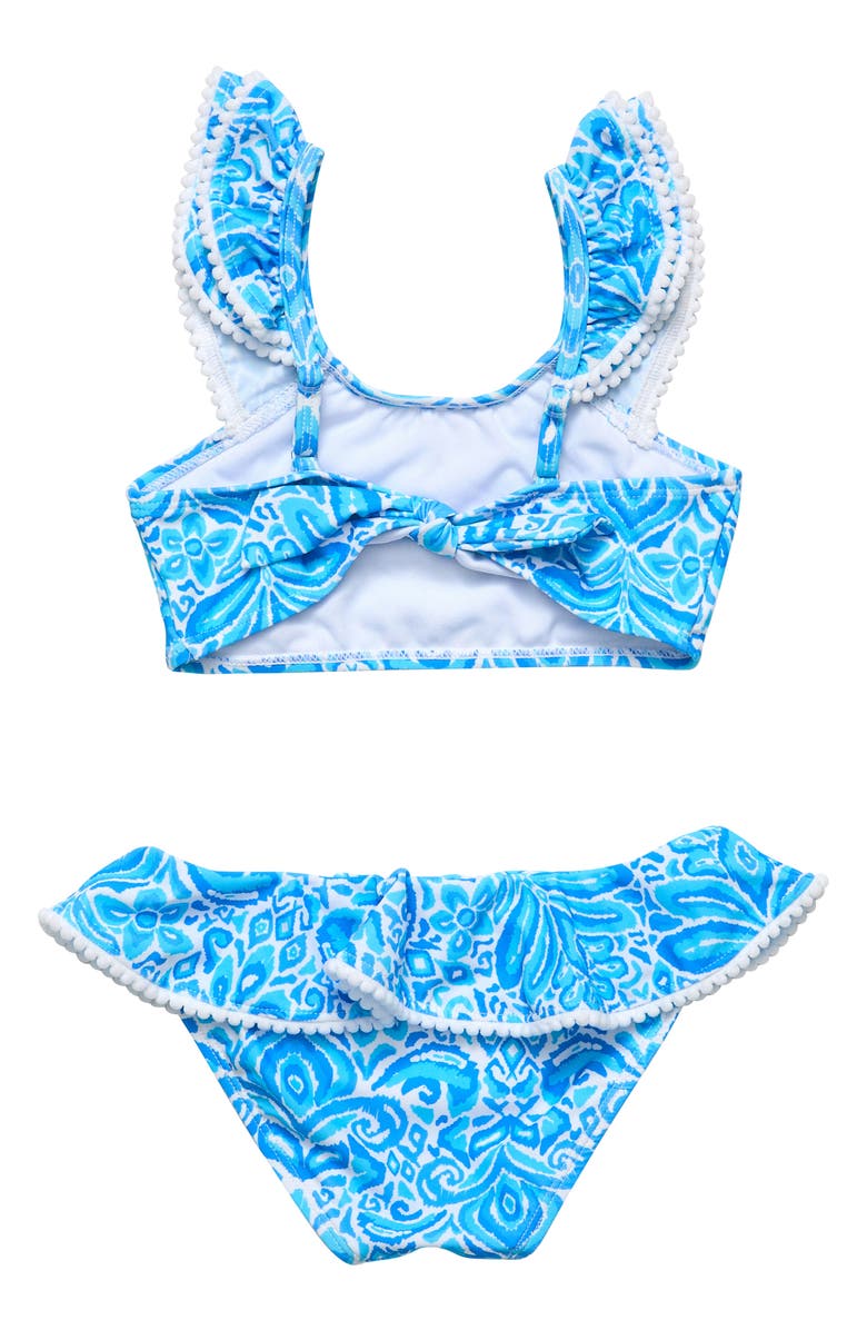 Snapper Rock Kids' Santorini Blue Frill Two-Piece Swimsuit, Alternate, color, Blue