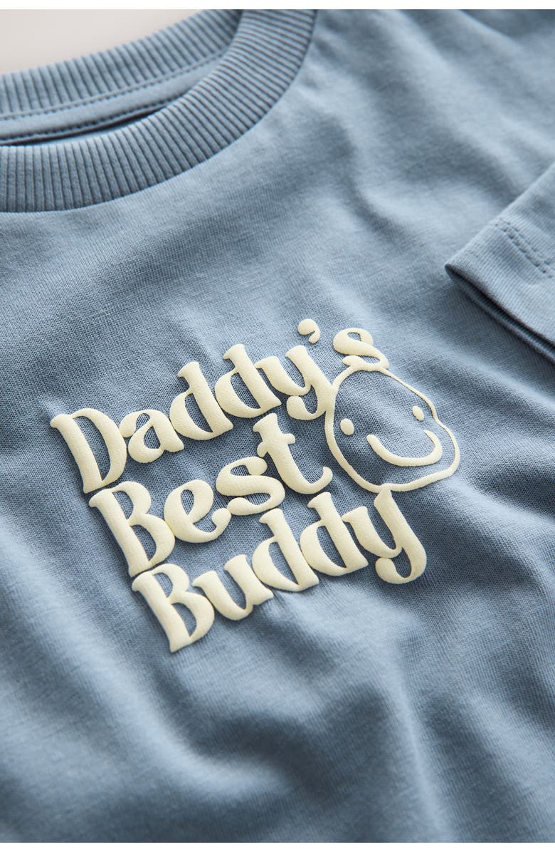 NEXT Kids' Daddy's Best Buddy Cotton Graphic T-Shirt, Alternate, color, Blue