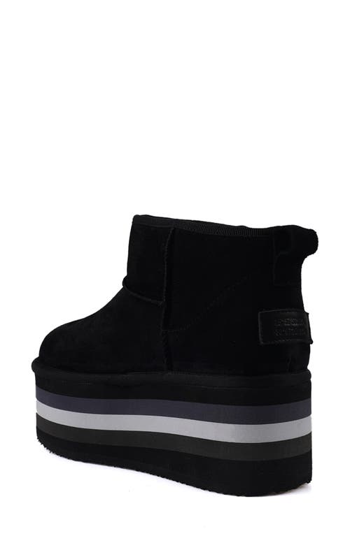 Zigi Bliss Faux Shearling Platform Bootie In Black