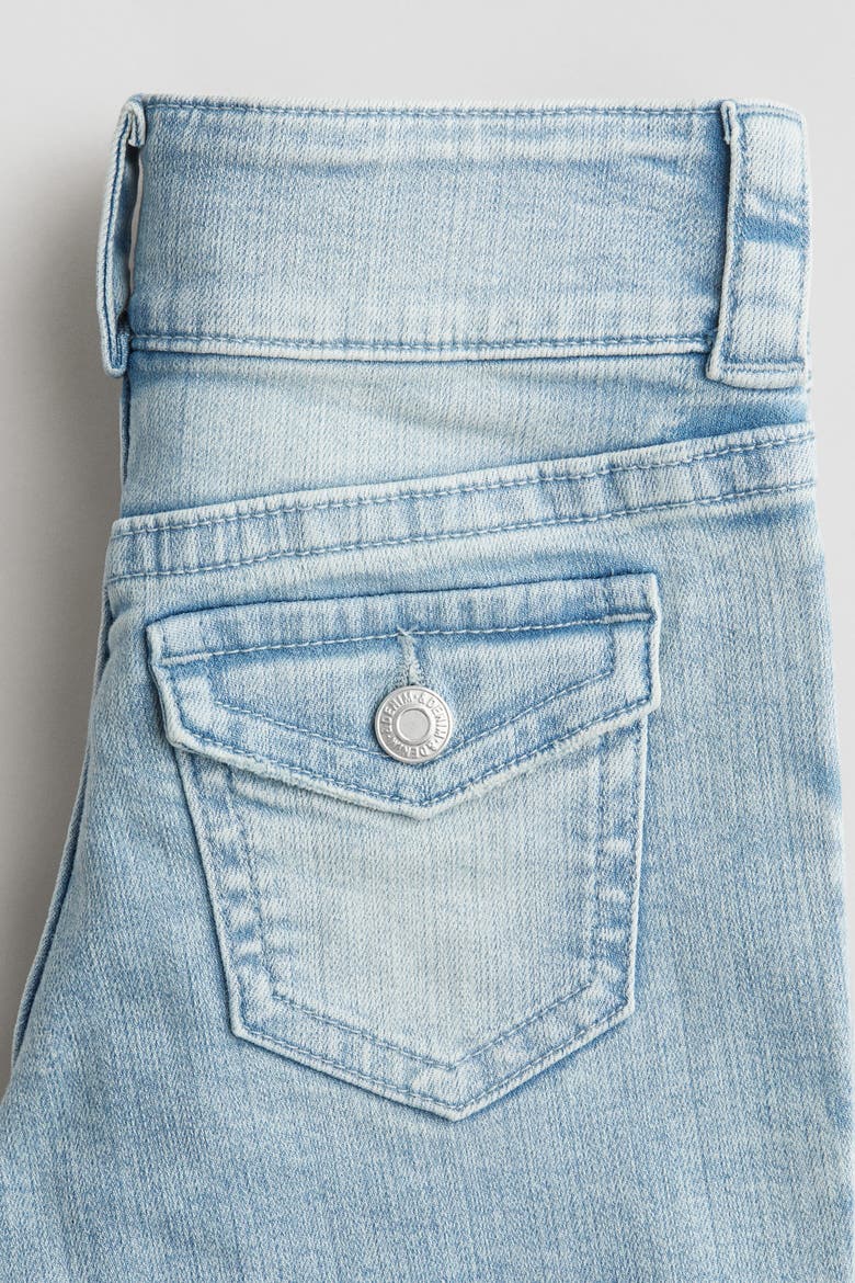 Bootcut Leg Low Jeans, Alternate, color, Light denim blue