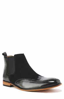 Gino Vitale Wingtip Brogue Two-Tone Chelsea Boot