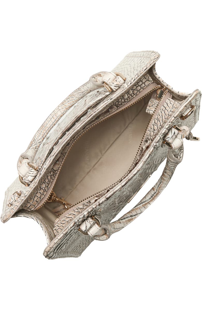 Brahmin Cami Croc Embossed Leather Satchel, Alternate, color,