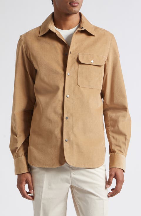 Cotton Corduroy Snap-Up Shirt
