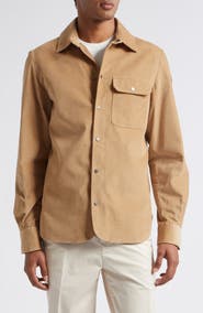 Moncler Cotton Corduroy Snap-Up Shirt