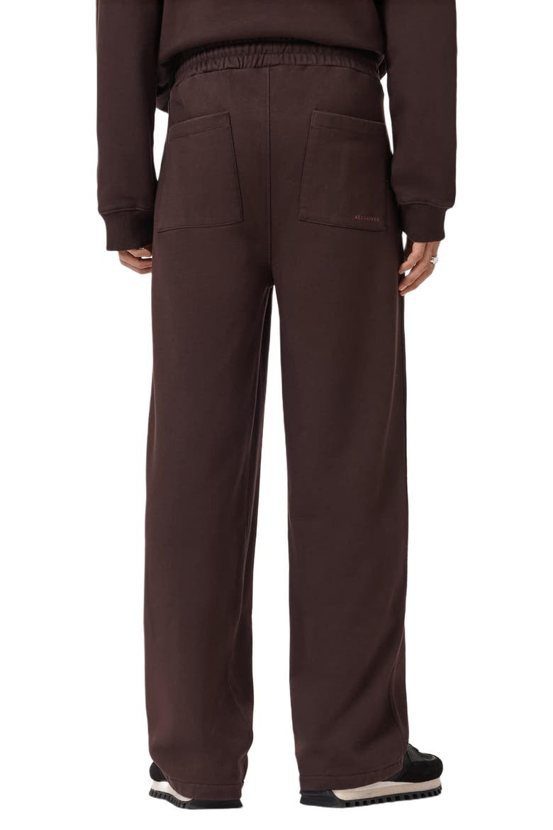 Icon Embroidered Sweatpants, Alternate, color, PLUM BROWN