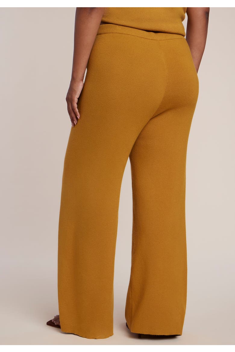 Wide Leg Sweater Pant (plus), Alternate, color, HONEY