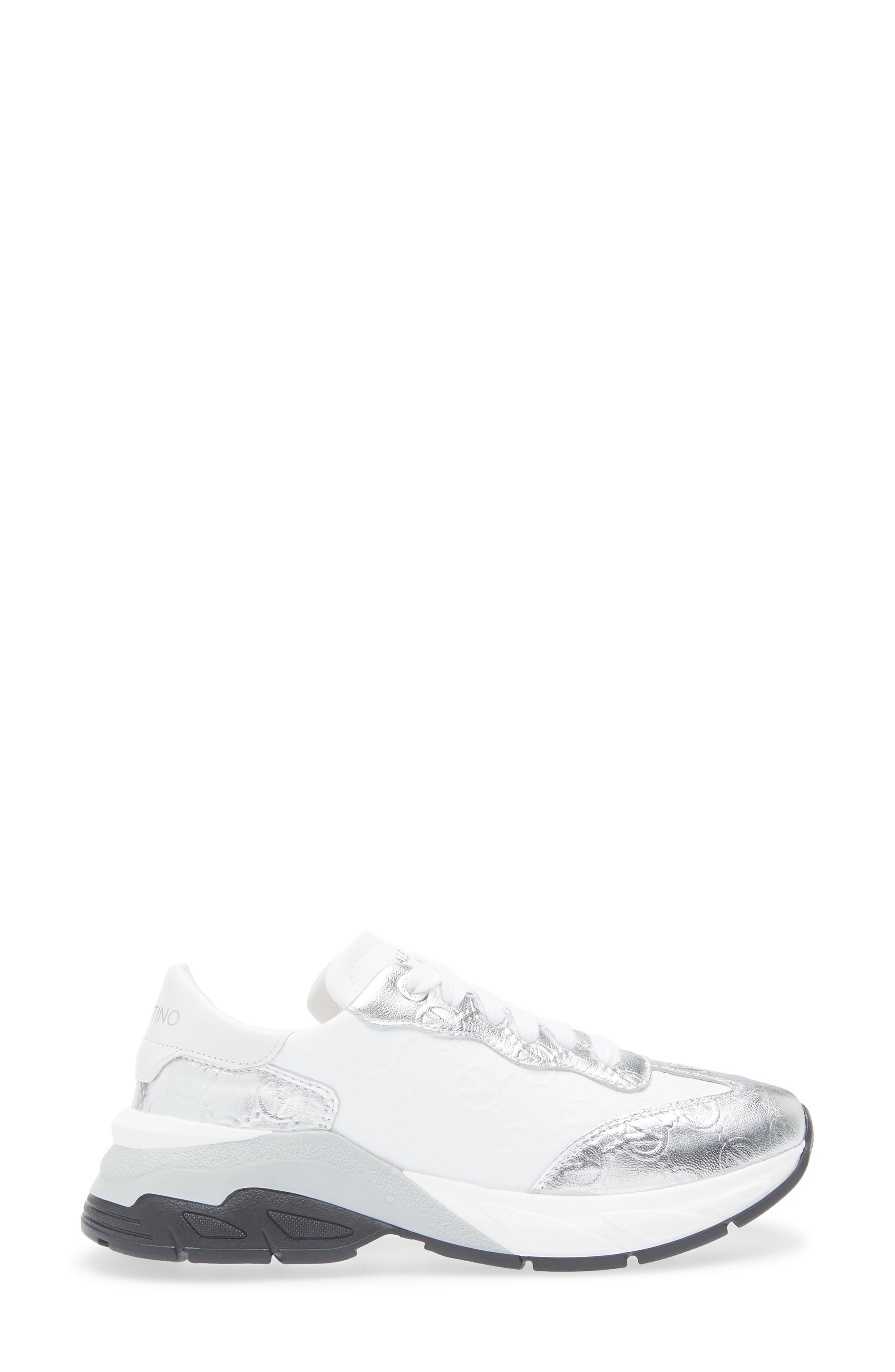 VALENTINO BY MARIO VALENTINO Bella VLOGO Sneaker, Alternate, color, White Silver
