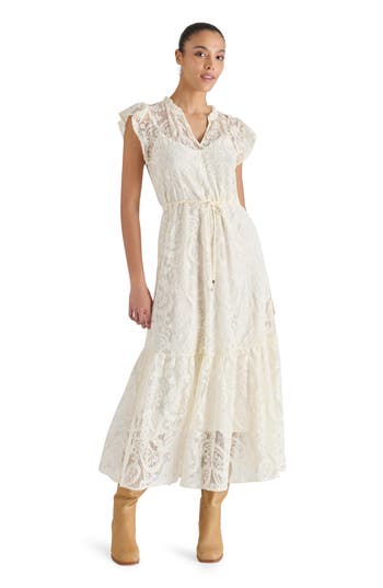 Steve Madden Osiris Lace Maxi Dress In Neutral