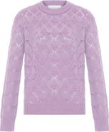 THEO The Label Ersa Pointelle Argyle Pullover