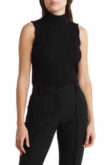 MAX STUDIO Sleeveless Ribbed Turtle Neck