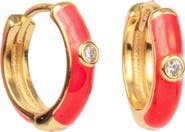 Color Shout Enamel Huggie Hoops