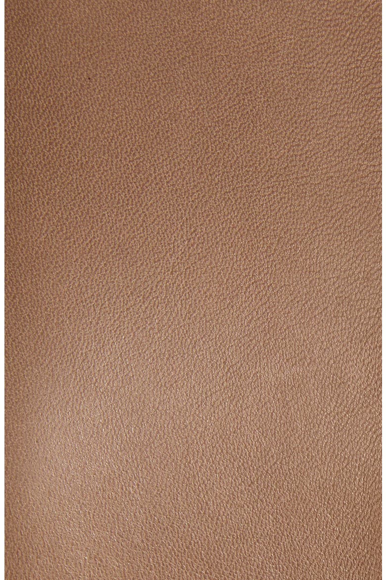 Guanteria Single Breasted Leather Blazer, Alternate, color, TAUPE