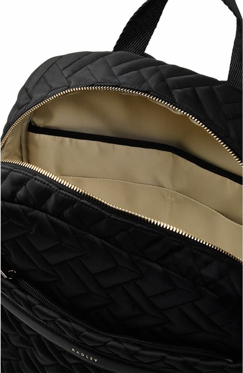 Radley Holland Park - Quilt Medium Ziptop Backpack, Alternate, color, Black