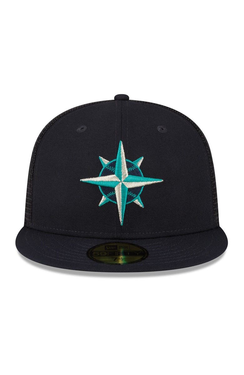 New Era Men's New Era Navy Seattle Mariners 2023 Spring Training 59FIFTY Fitted Hat, Alternate, color,