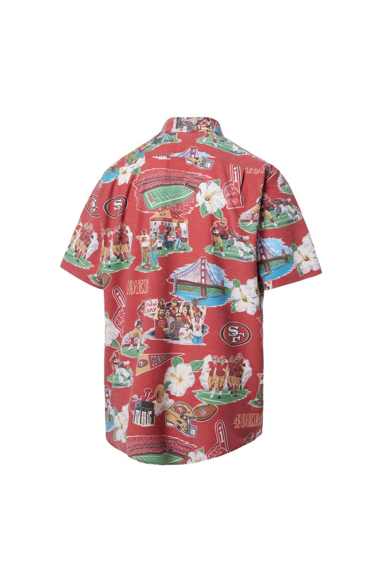 Men's Reyn Spooner Red San Francisco 49ers Scenic Button-Down Shirt, Alternate, color, Red