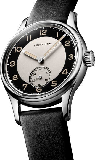 Heritage Classic Automatic Leather Strap Watch, 38.5mm